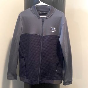 Mens under armour full zip up lightweight performance jacket.